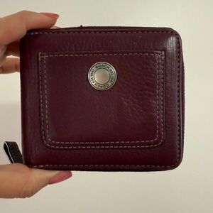 Coach Chelsea Women's Zip Around Leather Wallet - Plum